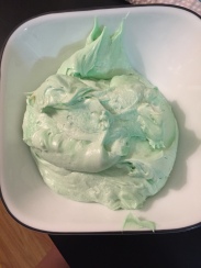 Mint frosting! It's such a pretty pale green.